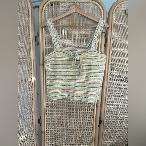 Madewell Texture & Thread Tie-Front Tank Top in Smithfield Stripe - Picture 5 of 8